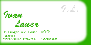 ivan lauer business card